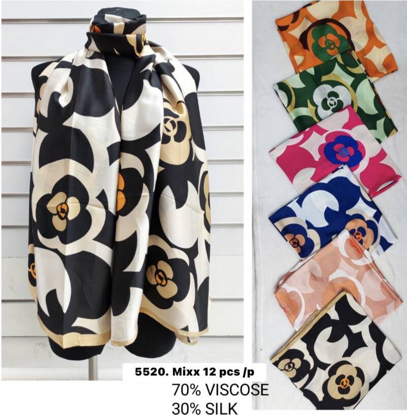 Szaliki damskie Roz Standard, Mix Kolor Paczka 12 szt